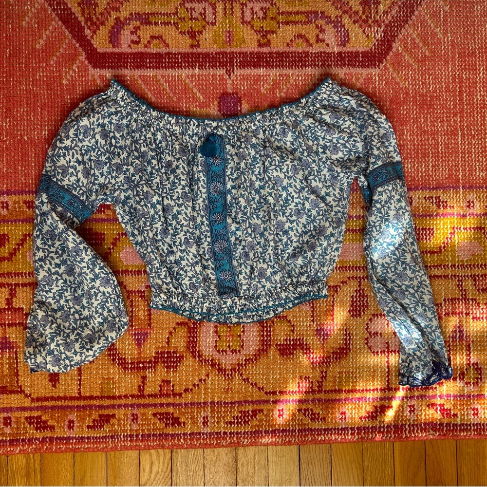 Poupette St. Barth Nana top in blue - NWT size S